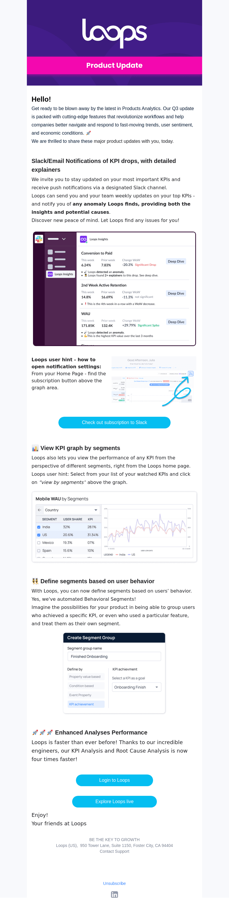 Loops email from Tue, Oct 8, 2024