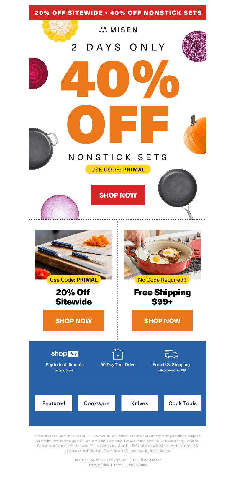 40% off Nonstick Sets - going on now!