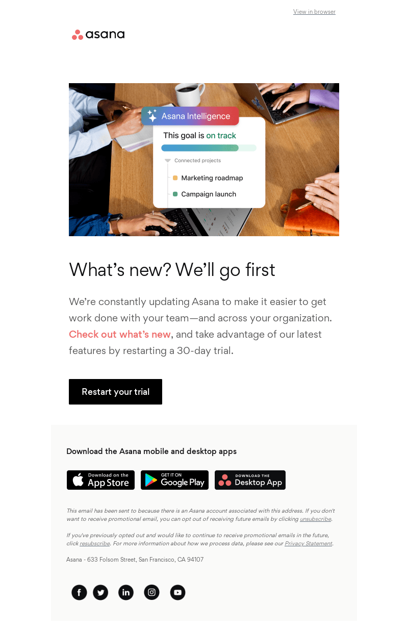 Asana email from Wed, Oct 9, 2024
