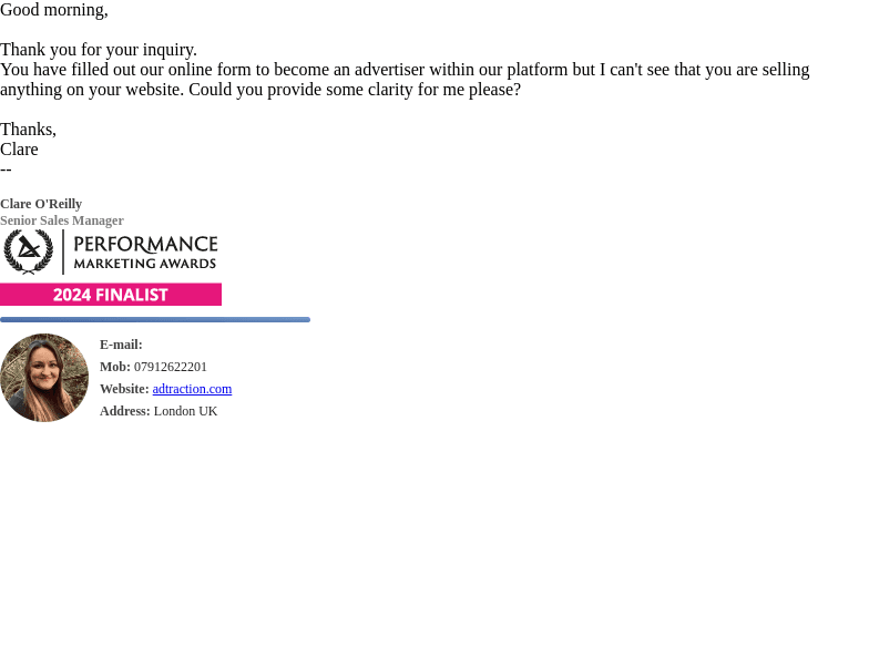 Adtraction email from Wed, Oct 9, 2024