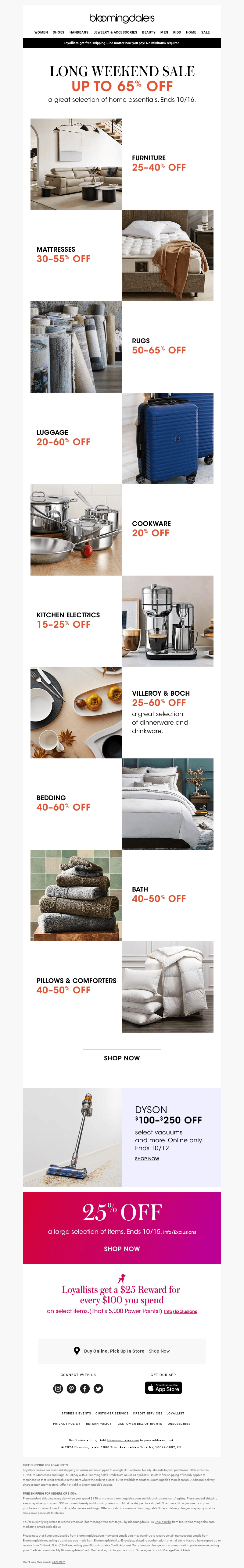 Up to 65% off home essentials