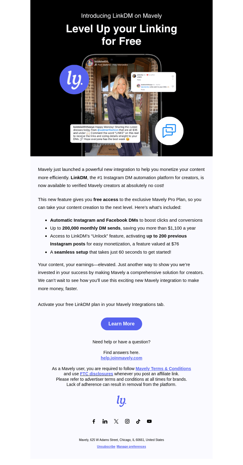 Boost Your Earnings with FREE LinkDM from Mavely!