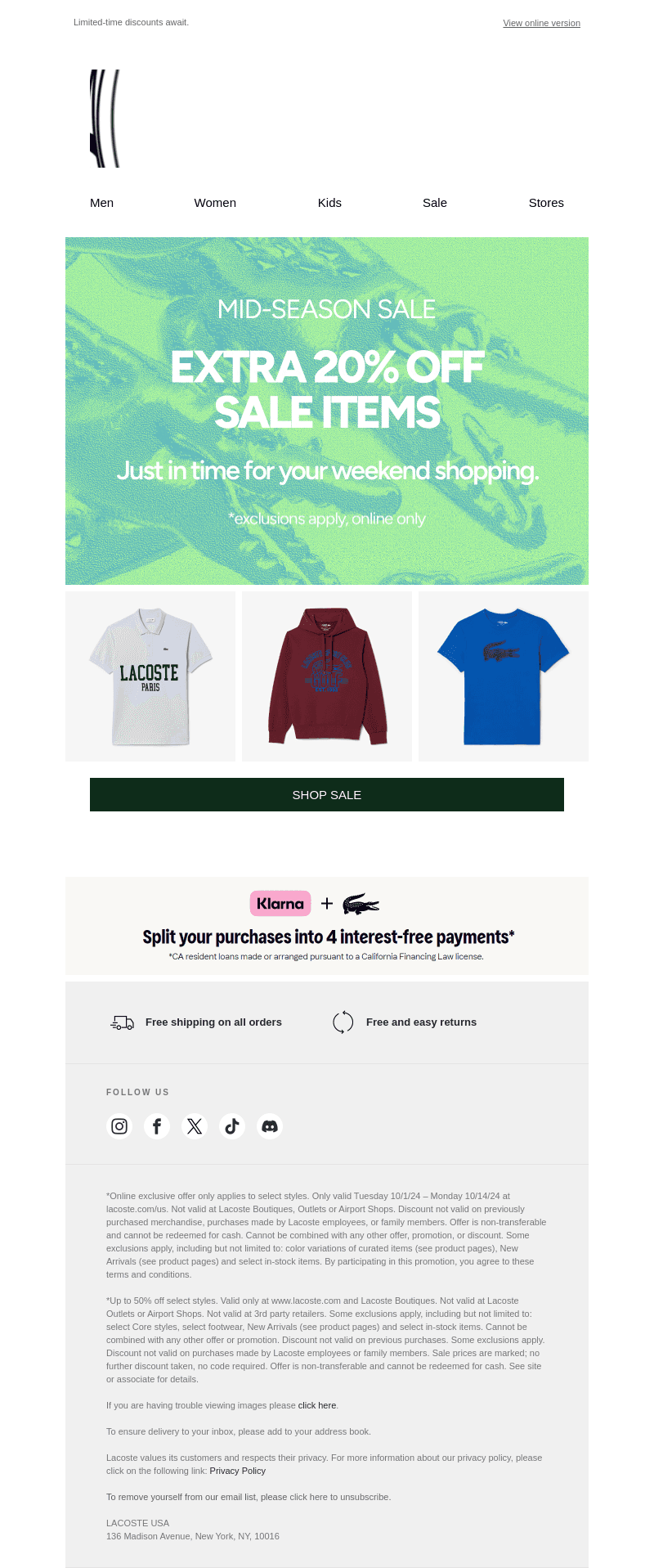 Check It Out: 20% Off Sale Items