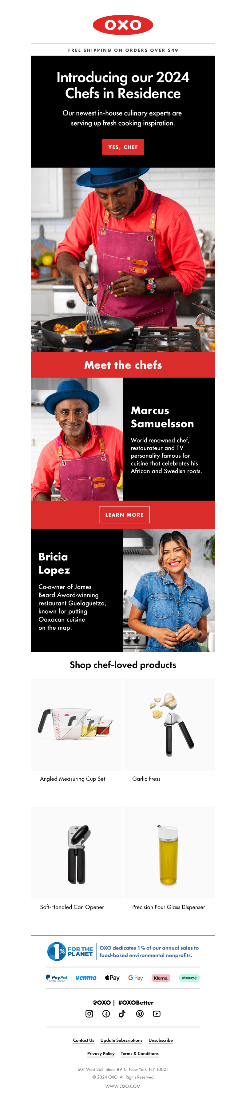 Announcing our new Chefs in Residence