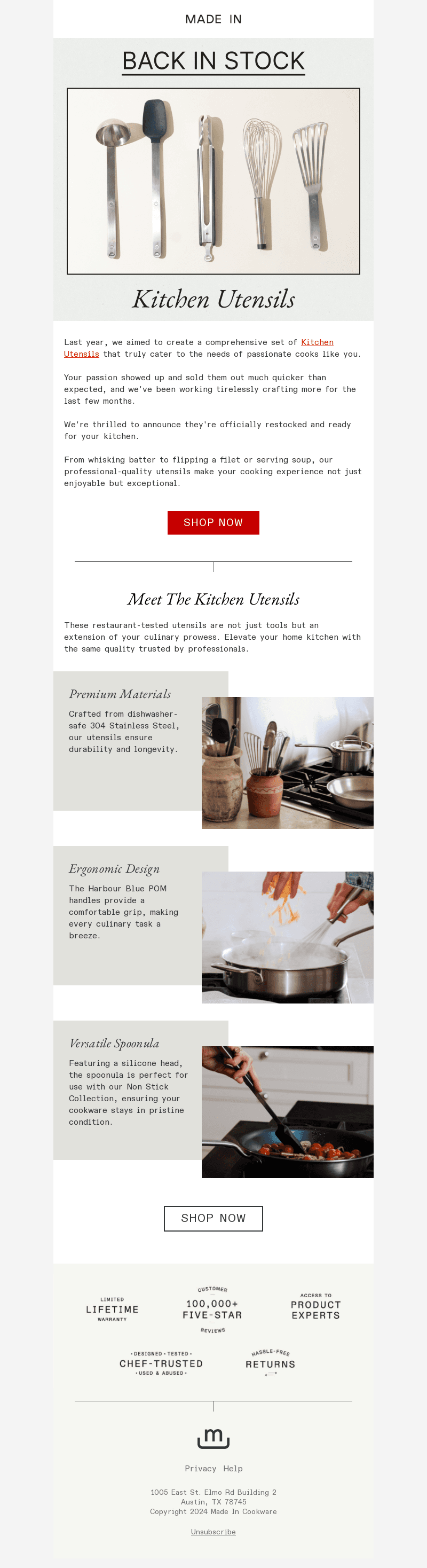 Back In Stock: Kitchen Utensils 🙌