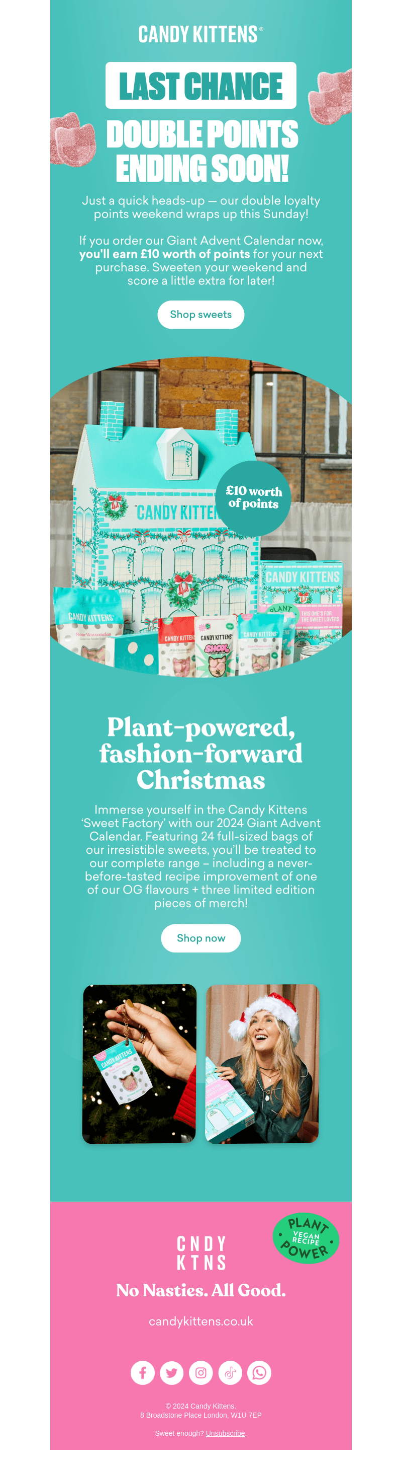 Double points deal ends tomorrow