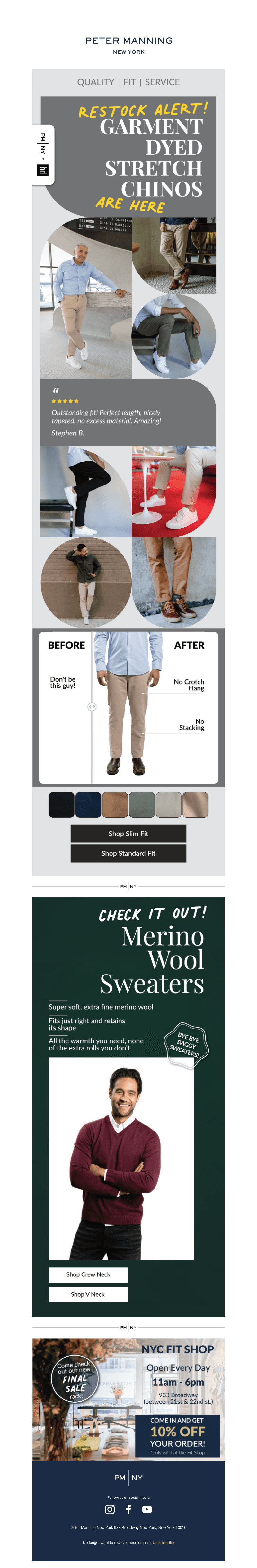 RESTOCK ALERT! New Stretch Chinos are here