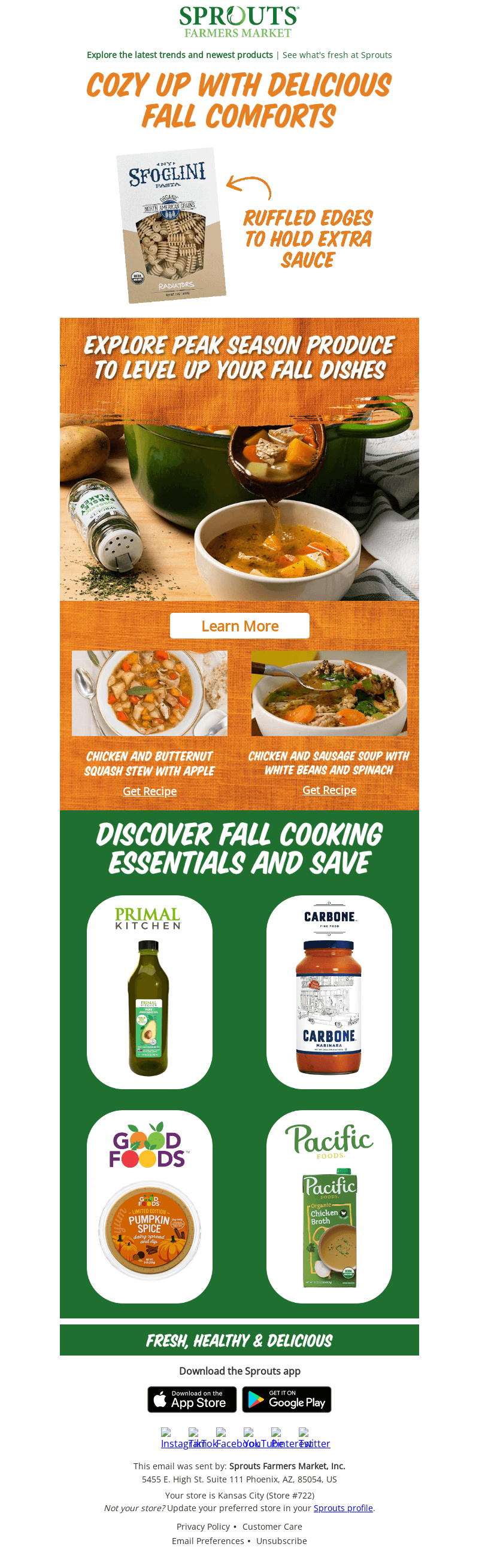 Sprouts Farmers Market email from Sun, Oct 13, 2024