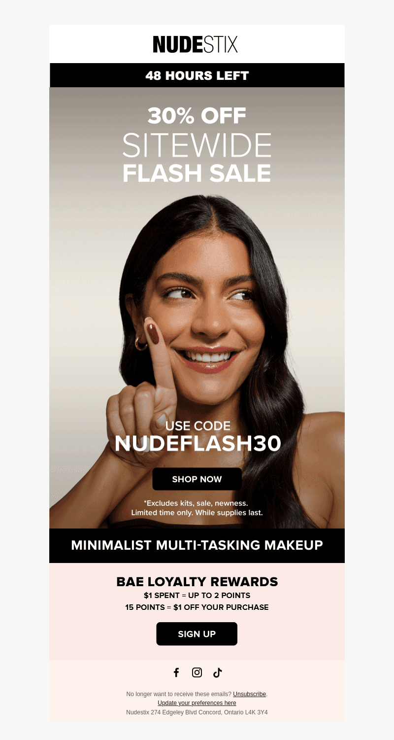 48HRS LEFT: 30% OFF SITEWIDE