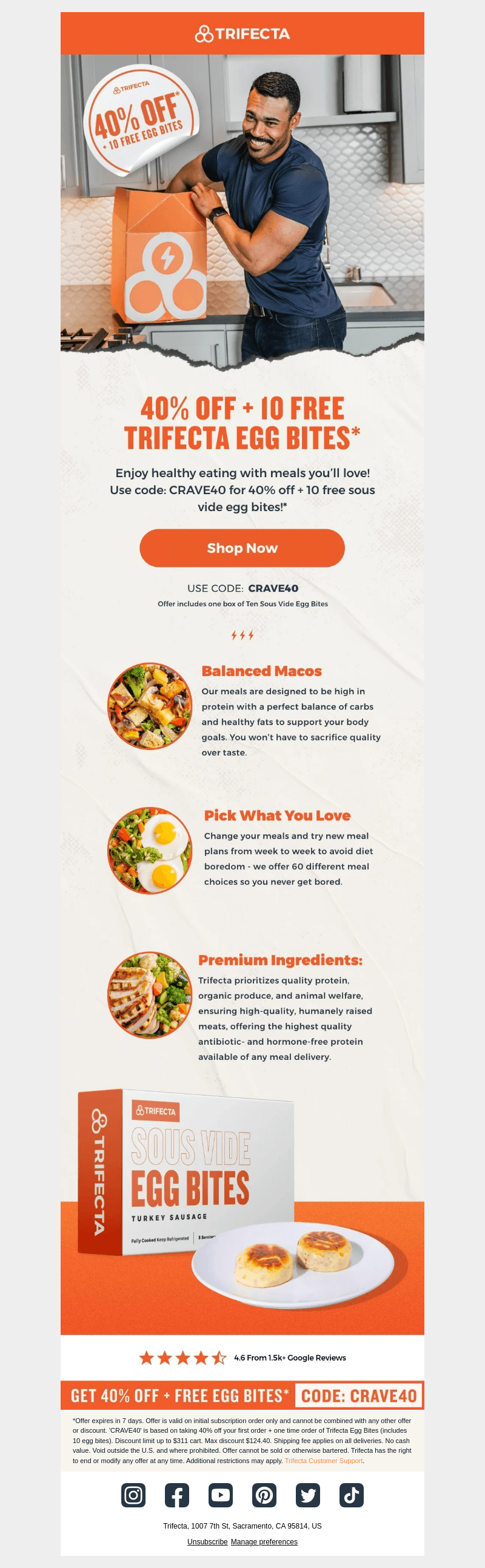 Time’s Running Out! Free egg bites + 40% off inside!