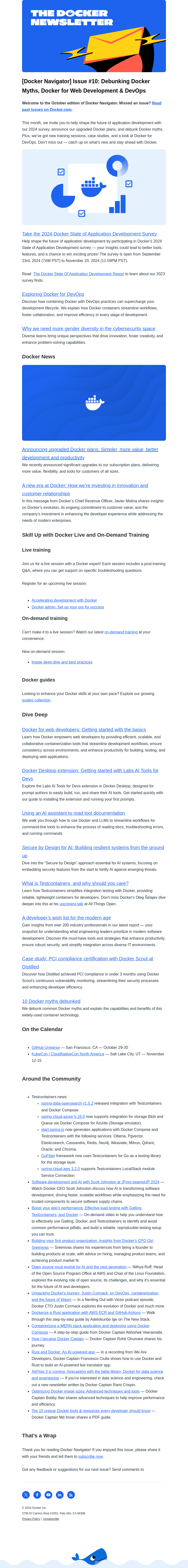 [Docker Navigator] Issue #10: Debunking Docker Myths, Docker for Web Development & DevOps