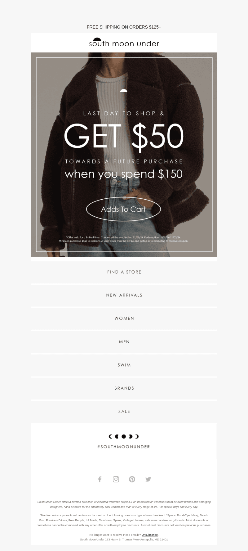 Last Day! Spend $150, Get $50 Off!