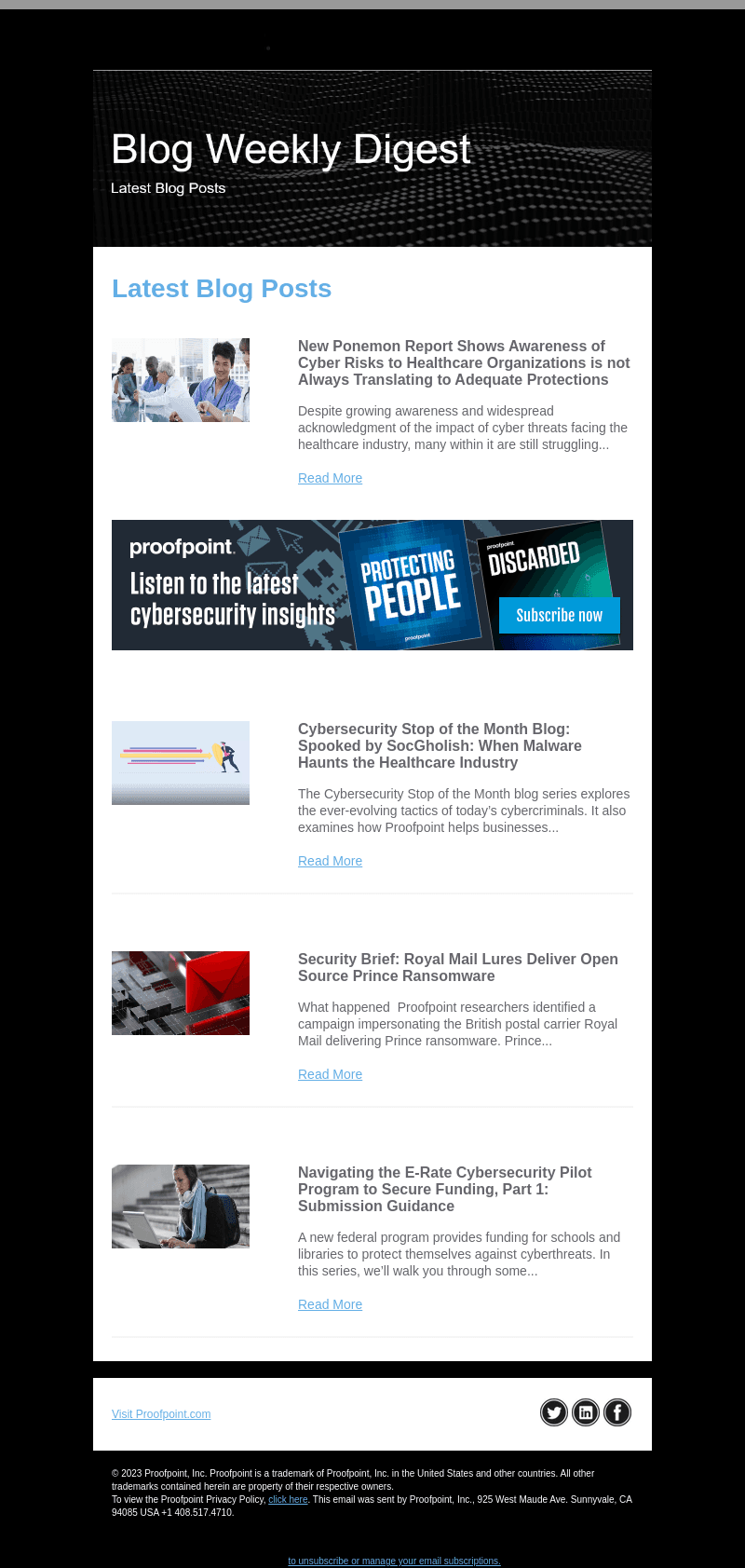 Proofpoint Blog Weekly Digest - Monday Oct 14, 2024