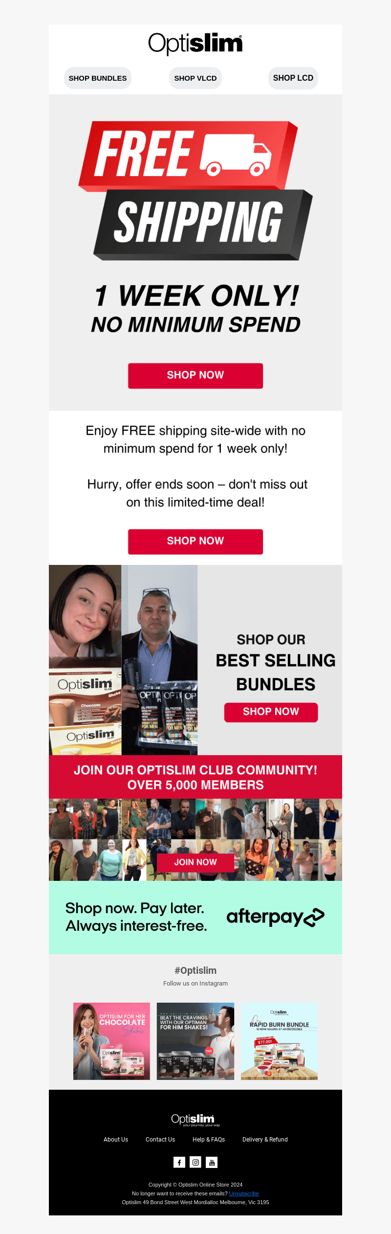 FREE Shipping, No Minimum Spend – 1 Week Only!