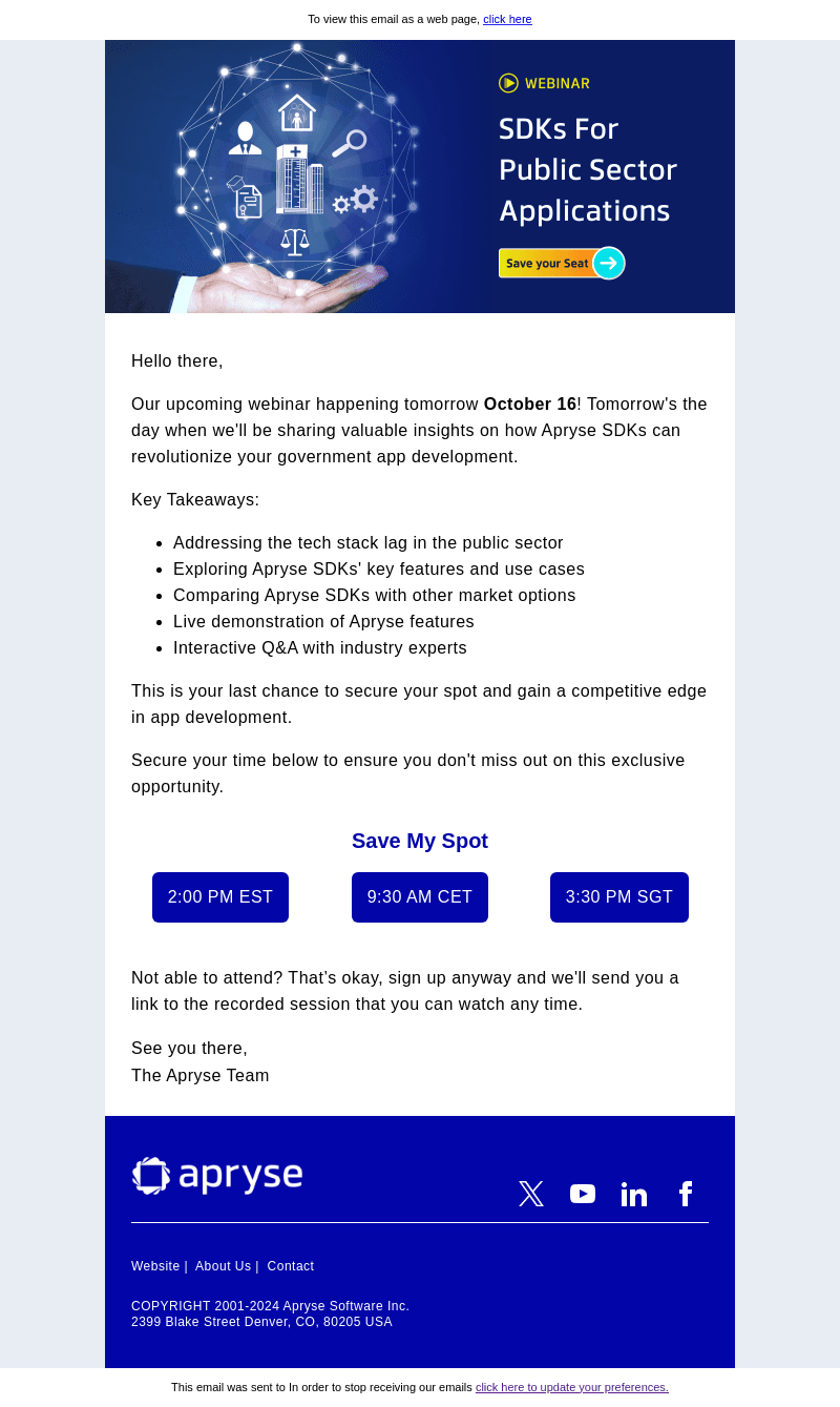 Tomorrow: Apryse Webinar for Faster Gov App Development