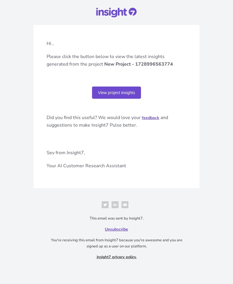, Your insights are ready! 🎉