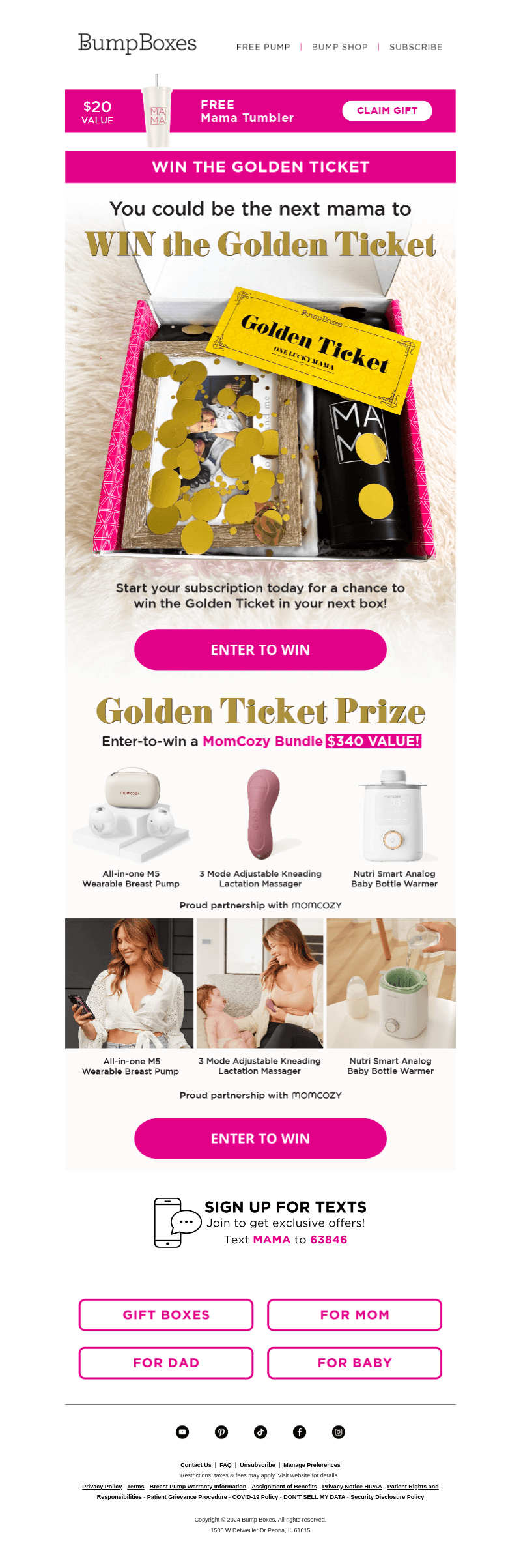 Bump Boxes email from Tue, Oct 15, 2024