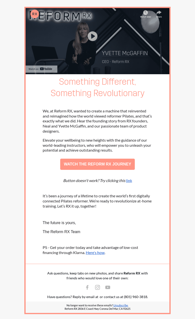 The journey in creating Reform RX