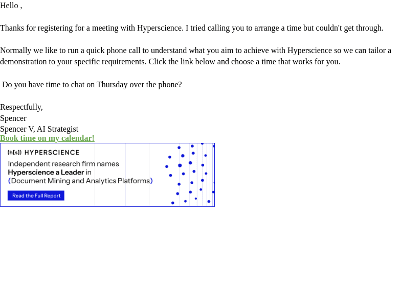 Your HyperScience Meeting Request