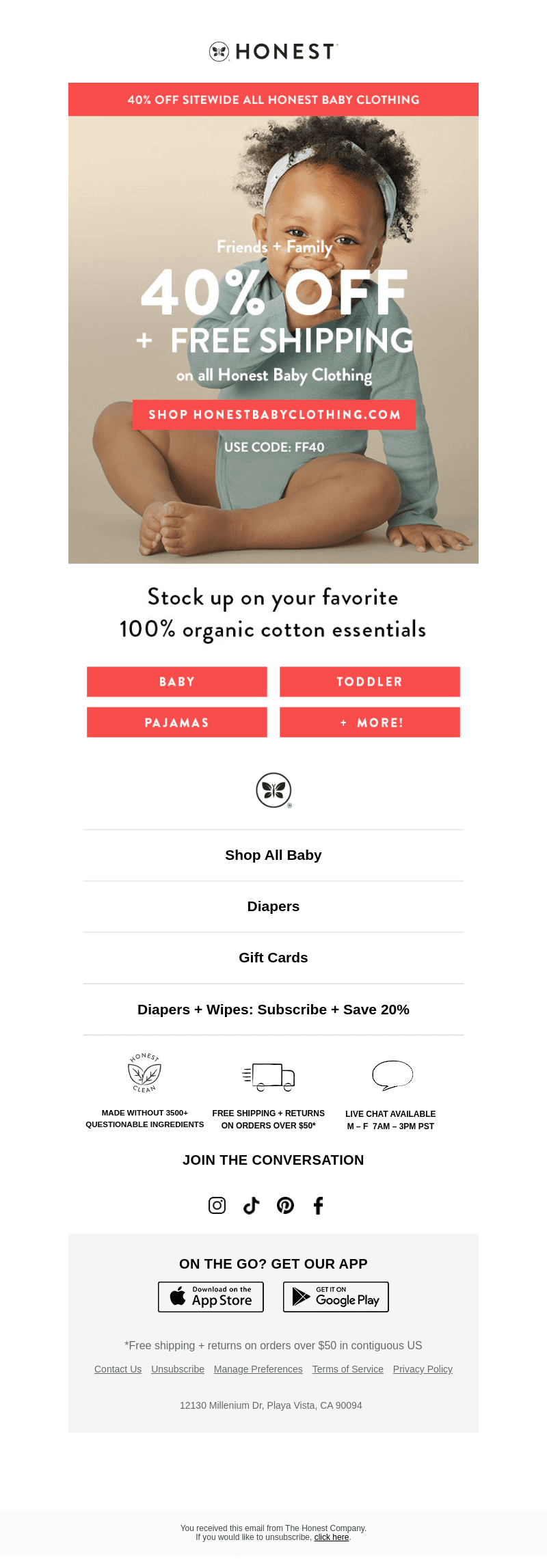 Honest Company email from Wed, Oct 16, 2024