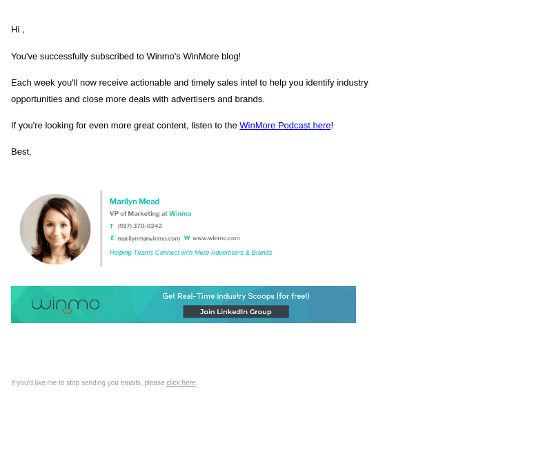 Winmo email from Wed, Oct 16, 2024
