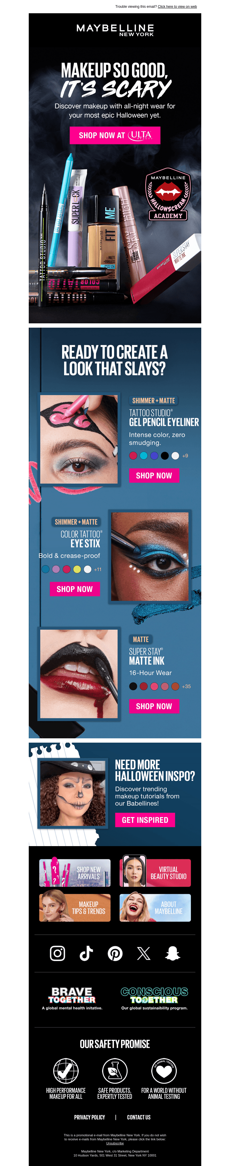 Halloween makeup that can hang 👻