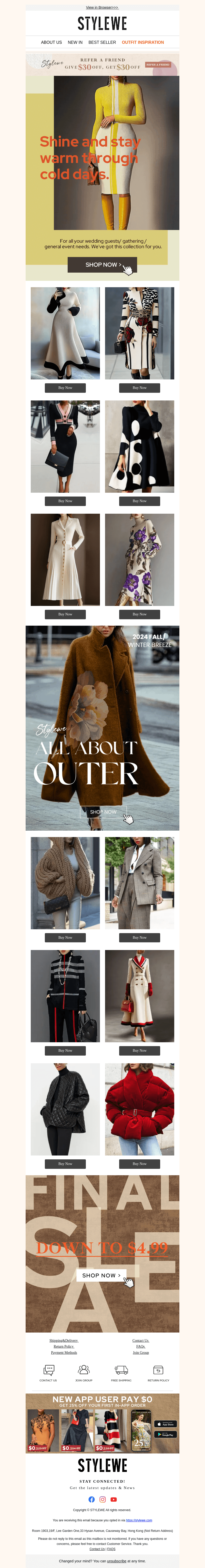 Extra 16% Off *New* Dresses & Outerwear 💌