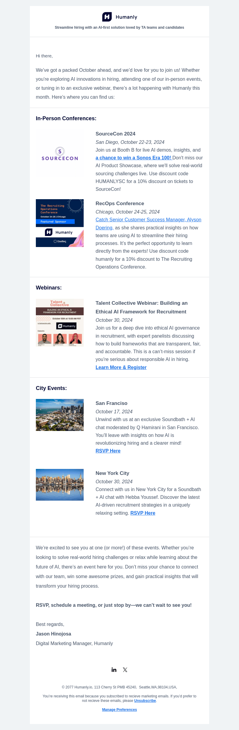 Humanly.io email from Wed, Oct 16, 2024