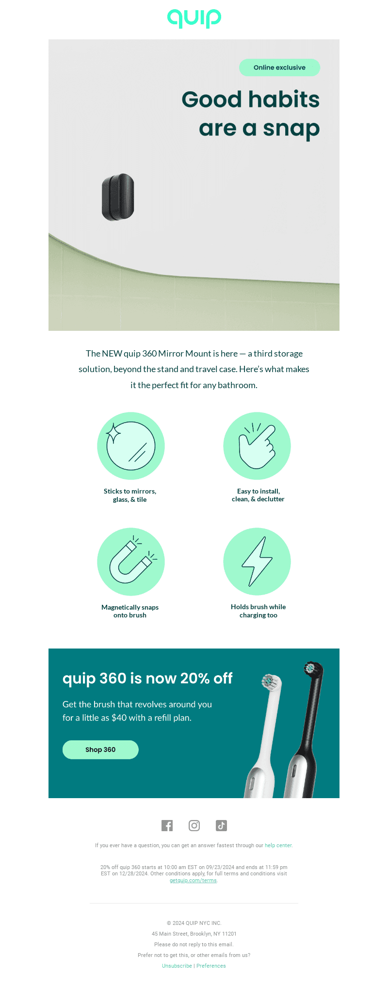 New! quip 360 Mirror Mount ✨