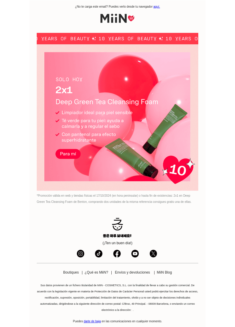 2x1 🍵 Limpiador con té verde