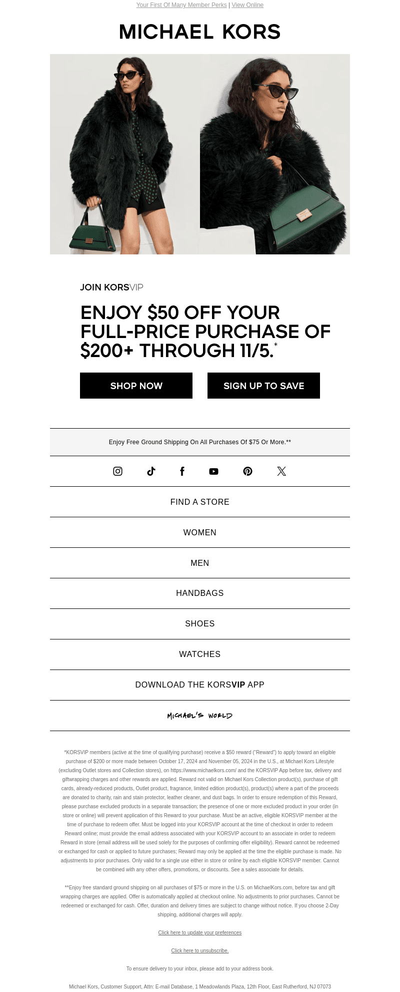 Enjoy $50 Off When You Join KORSVIP