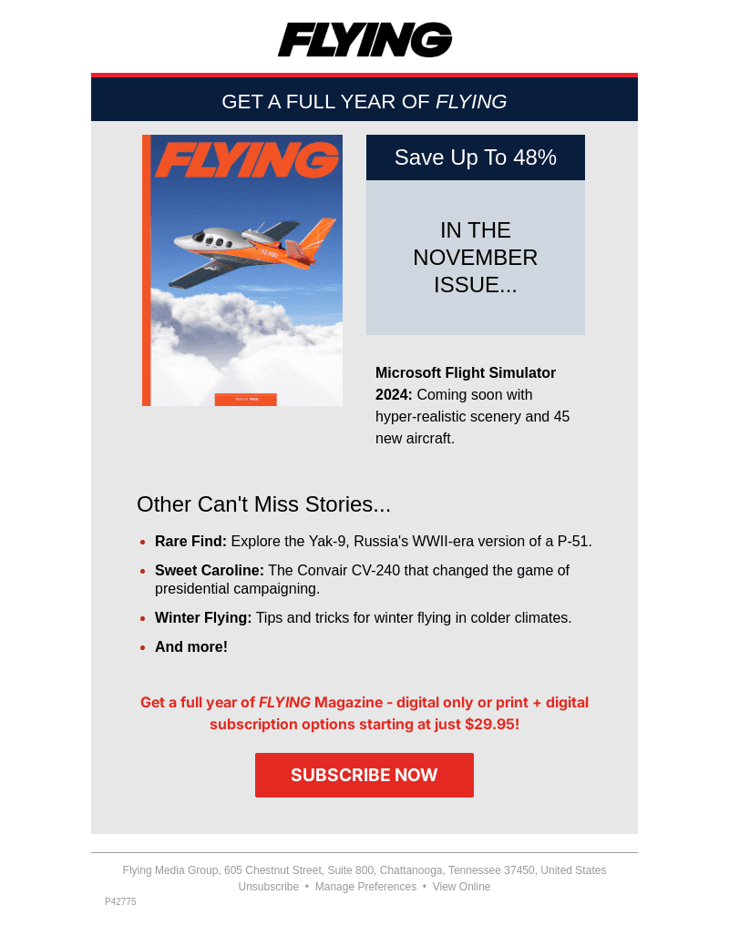 Check Out FLYING's November Issue
