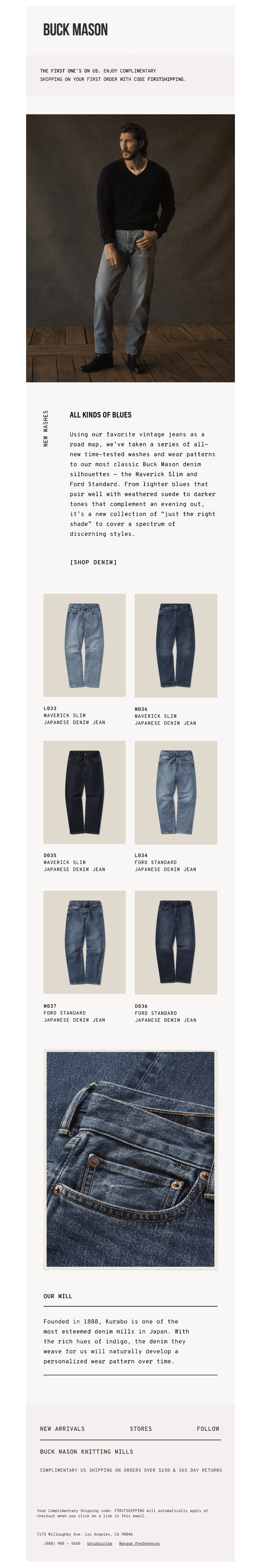 New Denim, Sourced From Japan