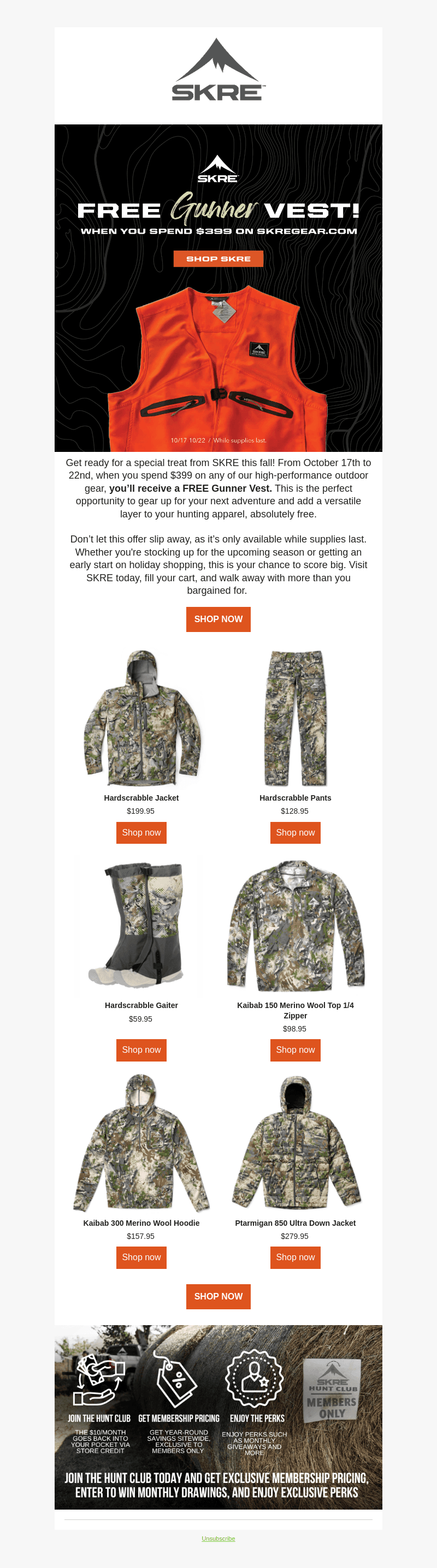 Get a FREE Gunner Vest...