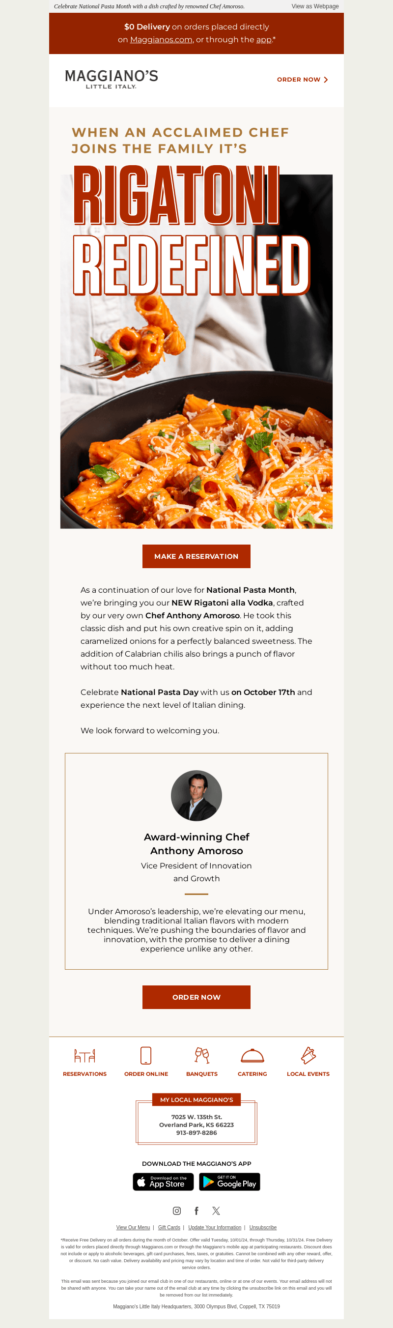 Introducing our new Rigatoni alla Vodka