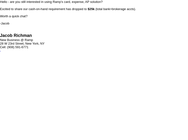 Ramp email from Fri, Oct 18, 2024