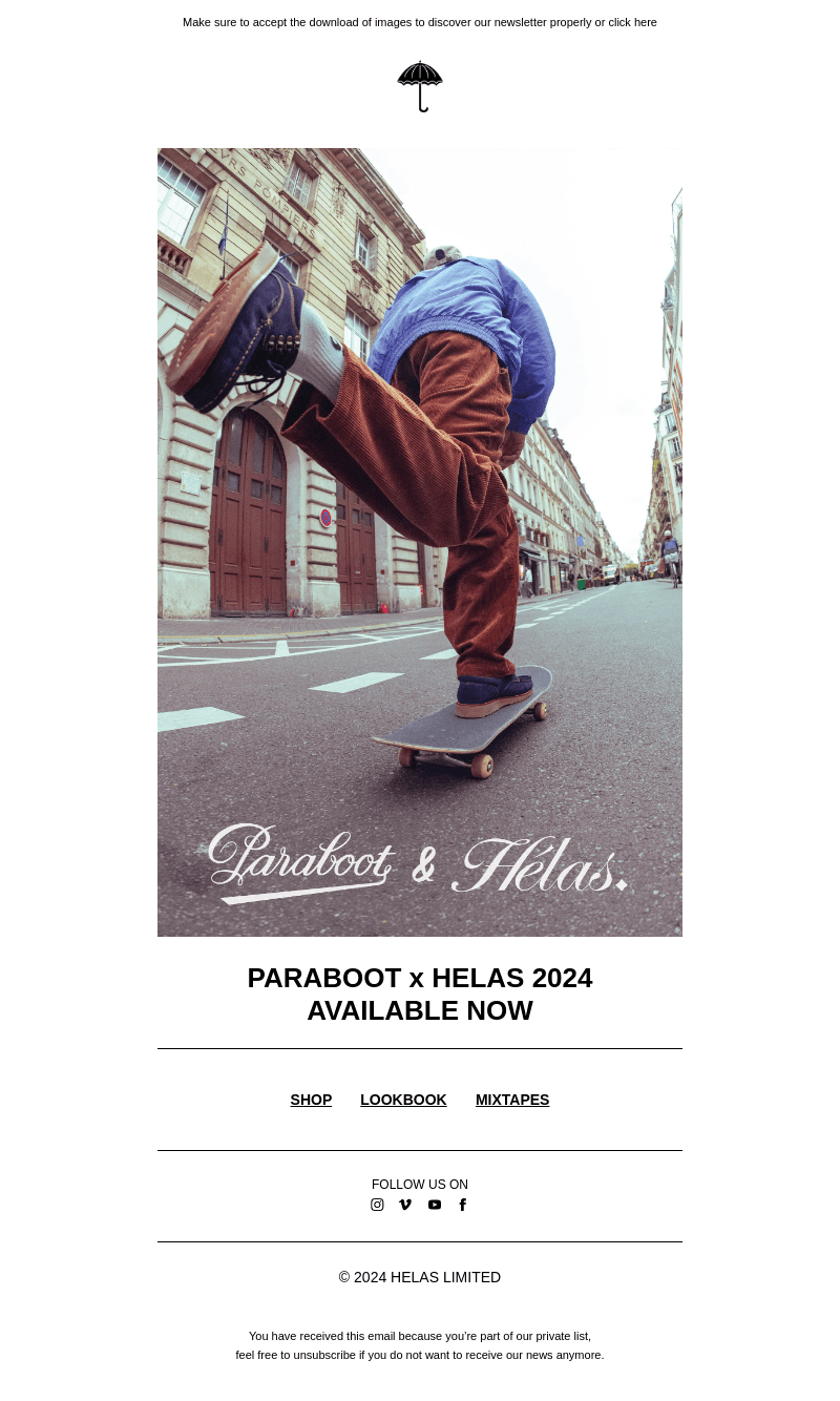 Hélas - PARABOOT x HELAS 2024