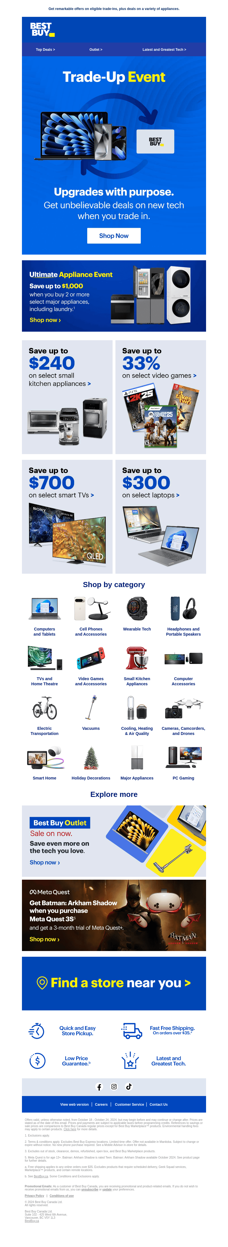 Best Buy Canada email from Fri, Oct 18, 2024