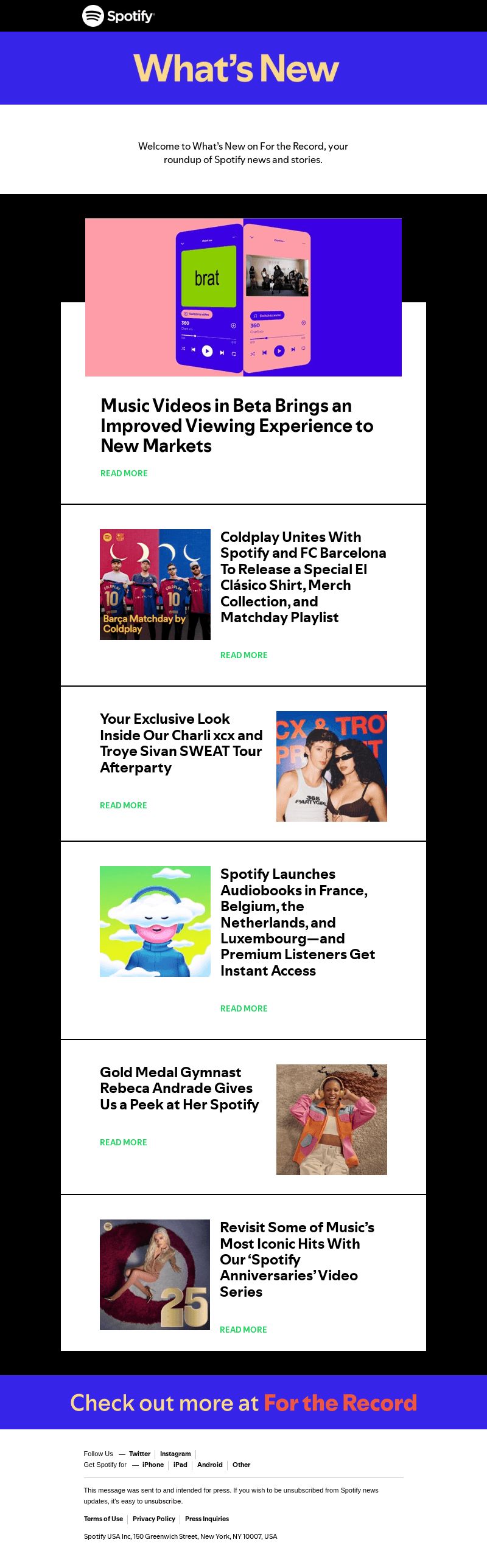 Spotify email from Fri, Oct 18, 2024