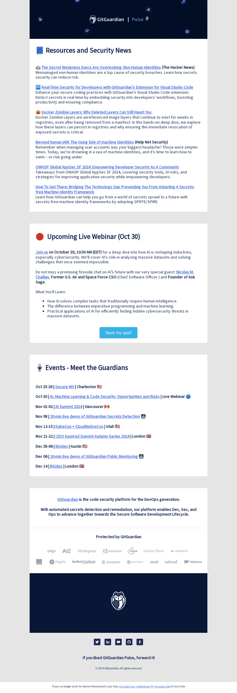🎃 Docker Zombie Layers, GitGuardian's extension for VS Code, and more October News