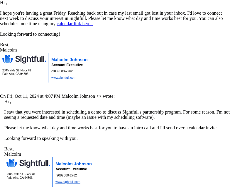 Sightfull email from Fri, Oct 18, 2024