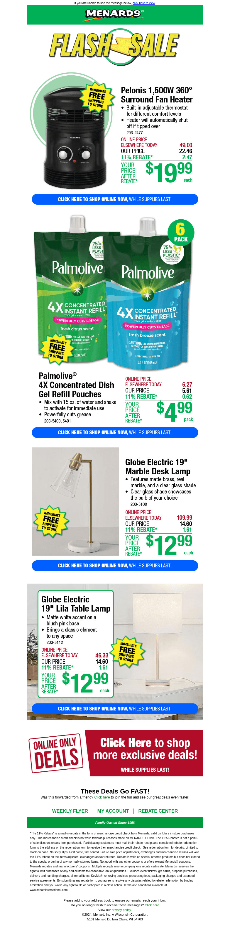 Pelonis 360° Heater ONLY $19.99 After Rebate*!