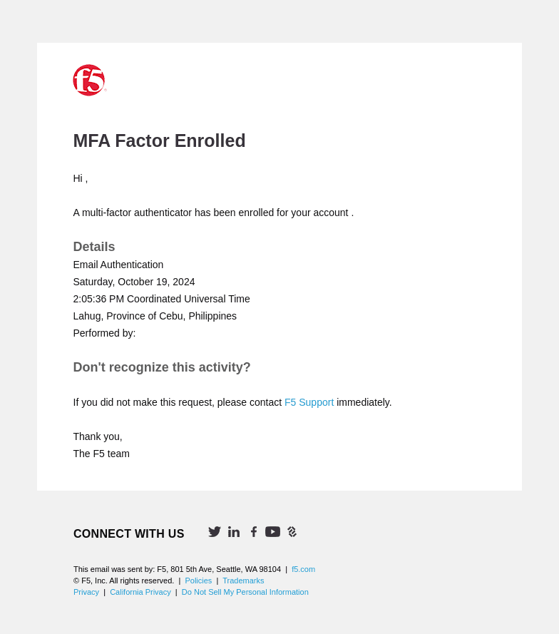 MFA Factor Enrolled