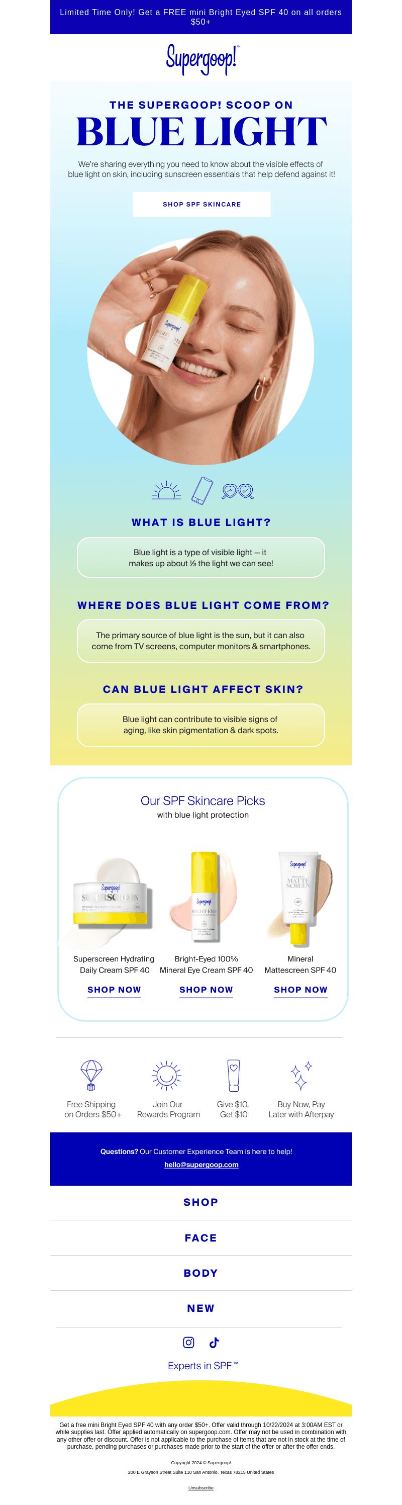 Inside: FREE mini SPF eye cream!