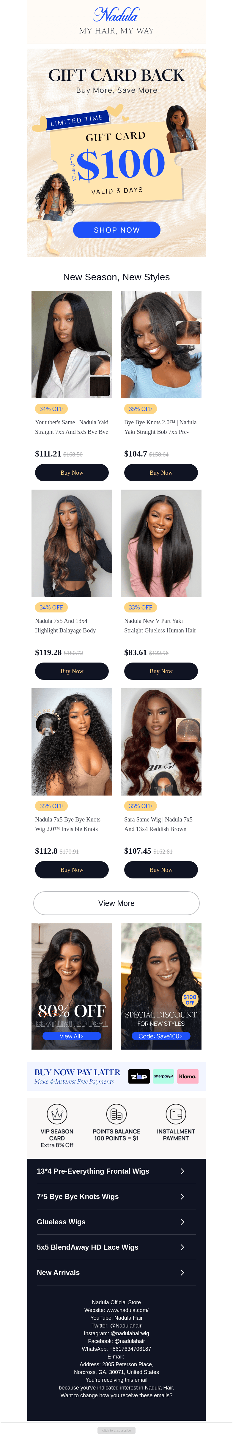 Nadula Hair email from Sat, Oct 19, 2024