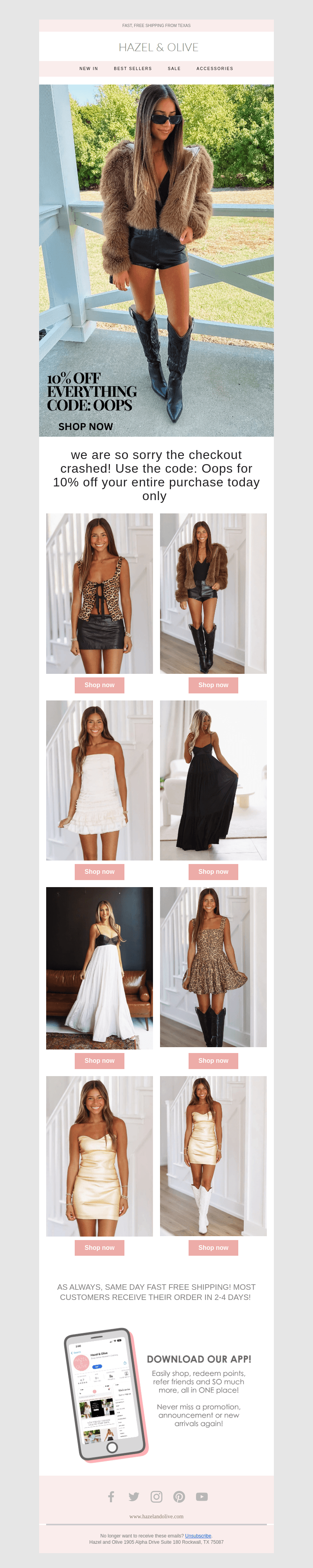 Oops! We Are So Sorry ...Here's a Discount!