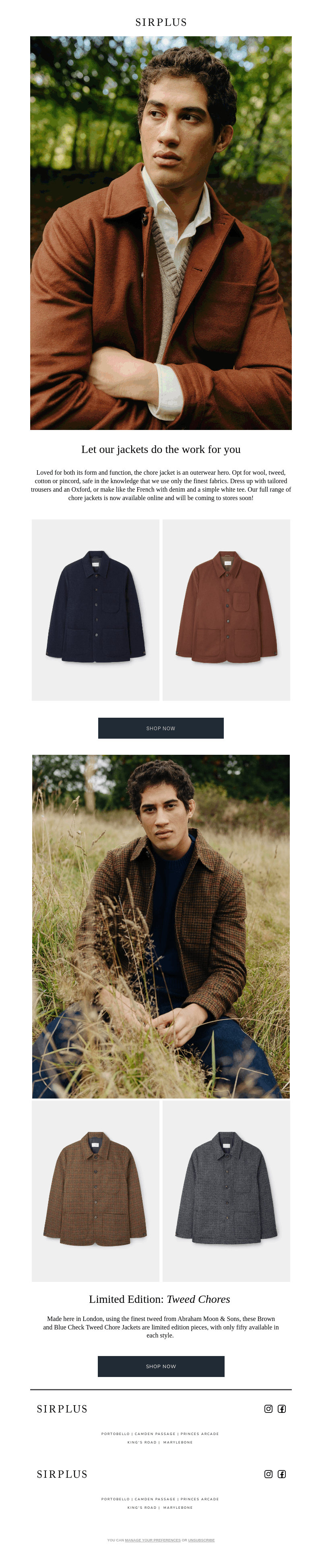 Let Our Jackets do the Work for You