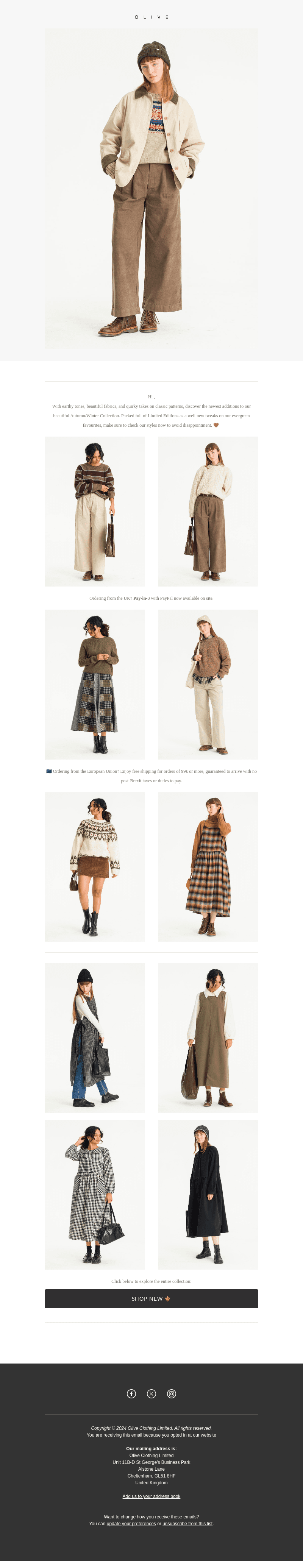 New Arrivals: 🍁 ❄️