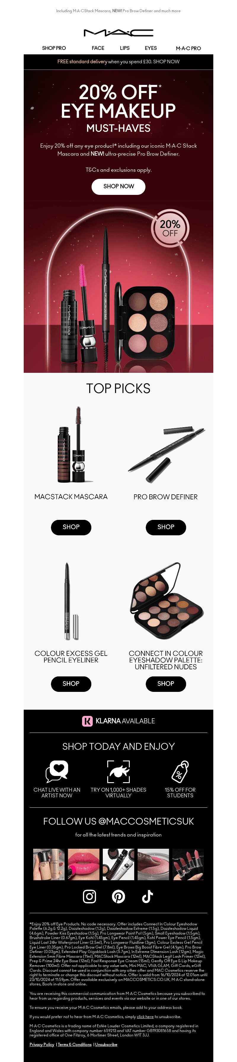 20% Off Eye Makeup! 😍