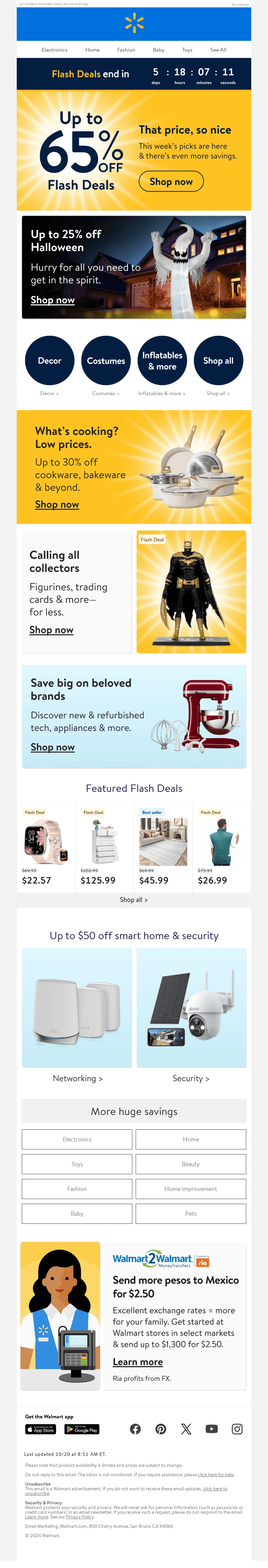 Walmart email from Sun, Oct 20, 2024